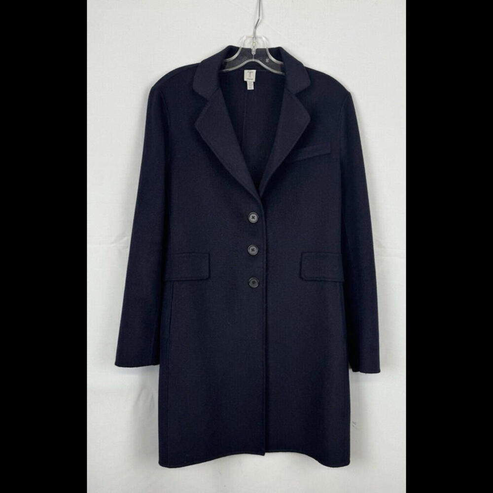 Tristan Wool Blend Overcoat Dark Blue Size L